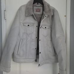 Men's Levi's Jacket Faux Suede Sherpa XL Chamarra 