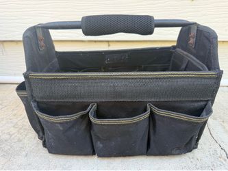 Heavy-Duty Open Tool Tote with Metal Handle
