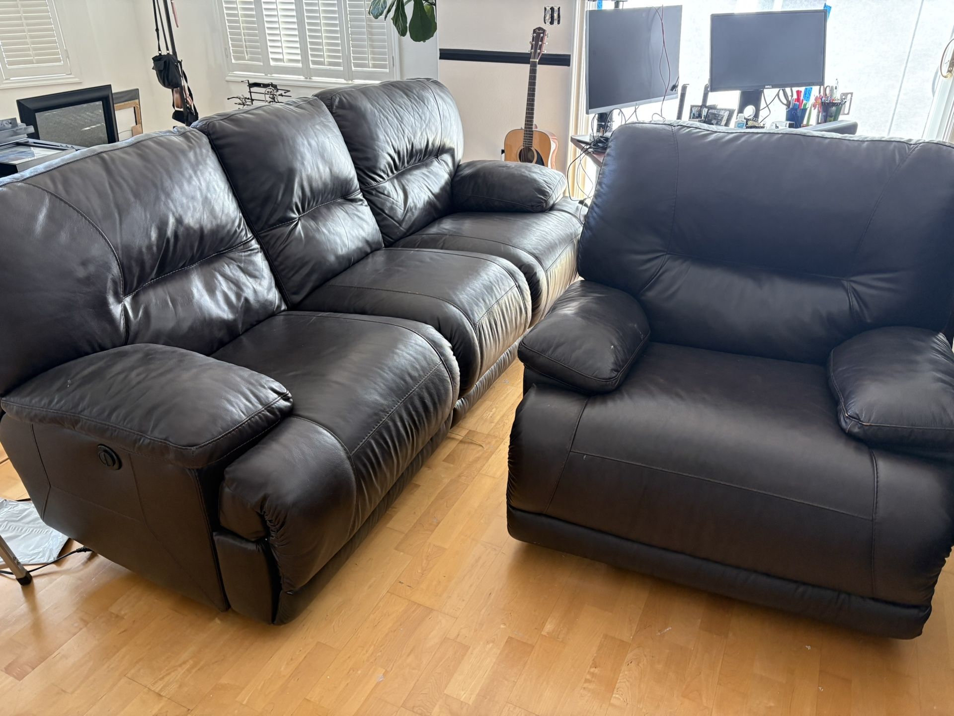 Leather Sofa and Lazy boy