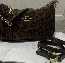 Coach New York Leopard Print Shoulder Bag 1of1