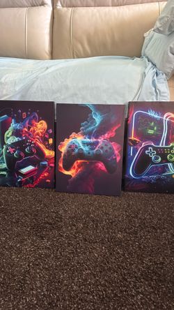 Set Of 3 Modern Canvas 12x16”