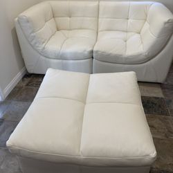 Z Gallerie Cloud Loveseat & Ottoman Brand New