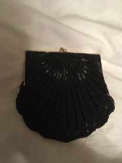 Women’s Elegant, Black Beaded , Handbang