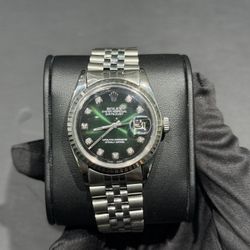 Rolex DateJust 36mm - Green Dial with Natural Diamonds 💎