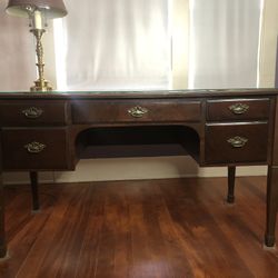 53” Chippendale Desk: The Bombay Company, Printer Table And Book Cradle