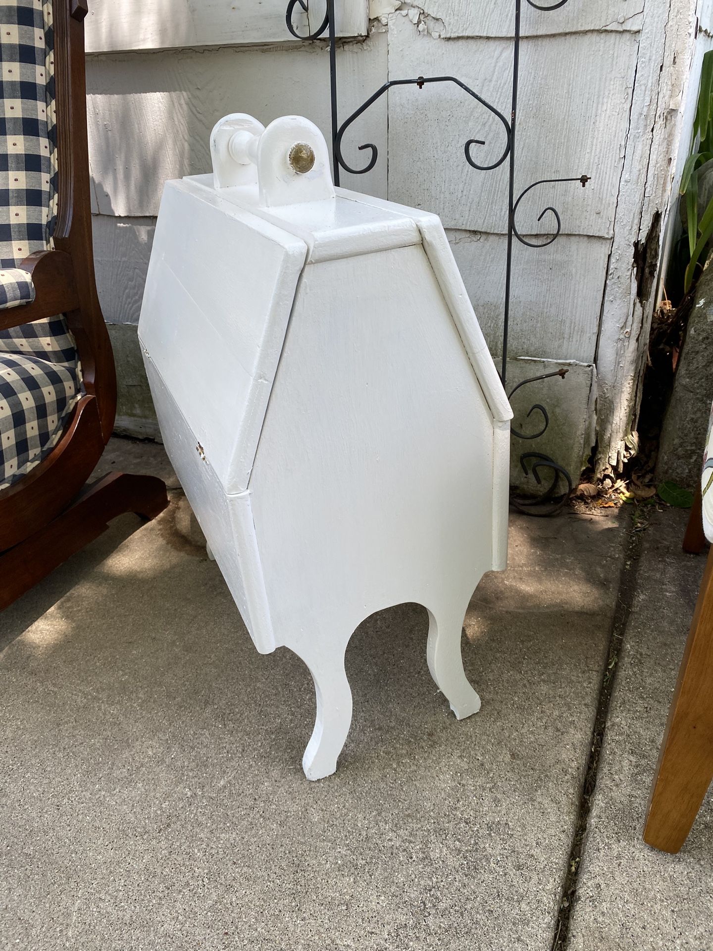 Solid Wood Sewing/Yarn Box W/sturdy Carry Handle