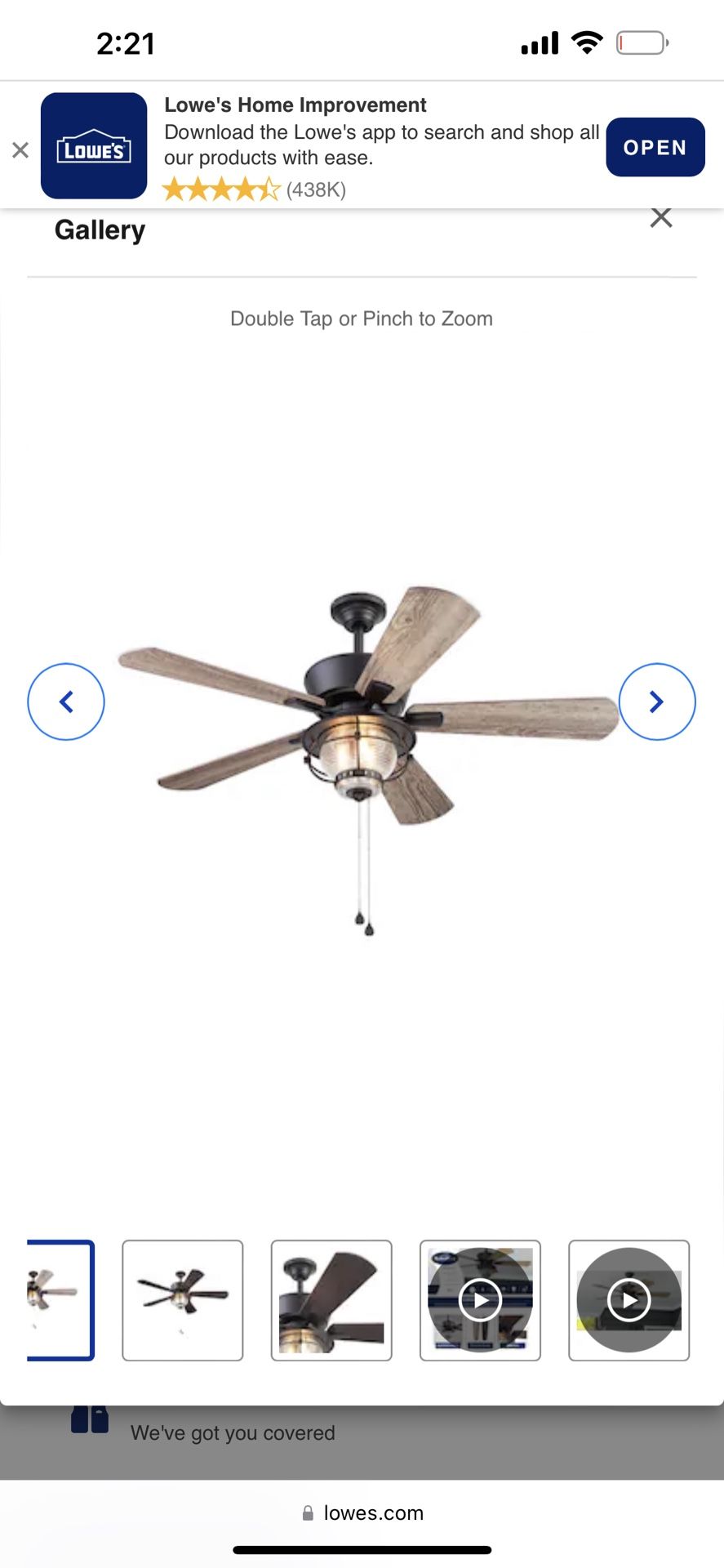 Harbor Breeze Merrimack II 52-in Bronze LED Indoor/Outdoor Downrod or Flush Mount Ceiling Fan with Light (5-Blade)