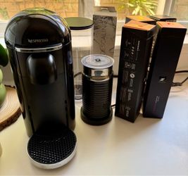 Nespresso VertuoPlus Coffee & Espresso Maker + Aeroccino Frother + Coffee Pods | Coffee Maker