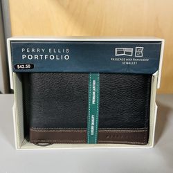 Perry Ellis luxury Quality Premium Leather Wallet $42.50