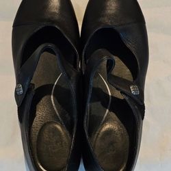 Dansko Opal Black Leather Mary Janes  size EU 41