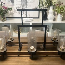 6 light black farmhouse chandelier