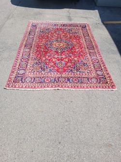 Read The Entire Ad Used 100% Hand-Knotted Wool Persian Kashan Rug In Great Condition 6'3"X9'1" Won't Take Any Less
