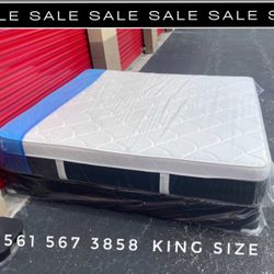 NEW Mattress King Size Plush Pillowtop With Box Spring // Offer  🚚