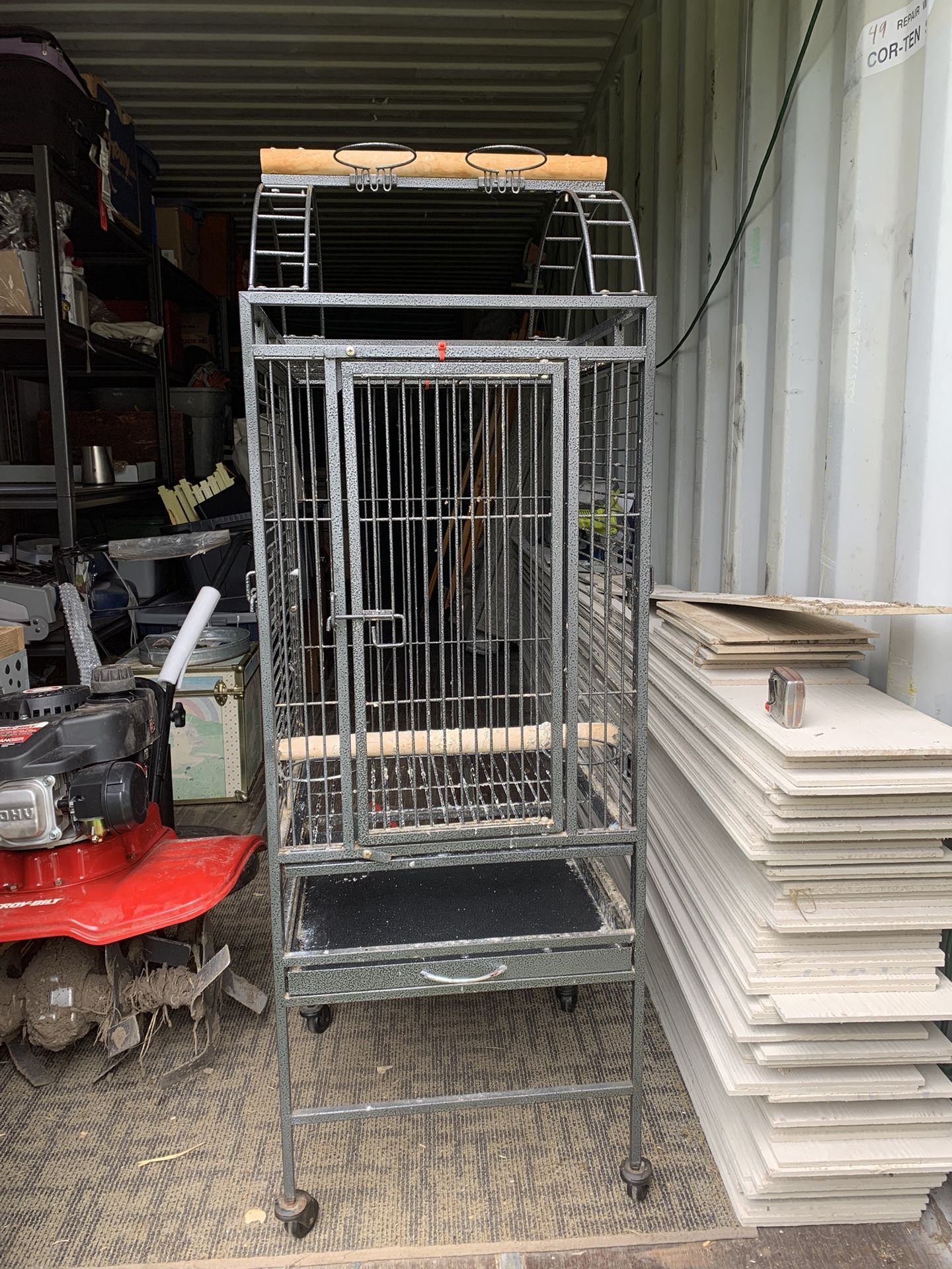 Large Bird Cage On Wheels