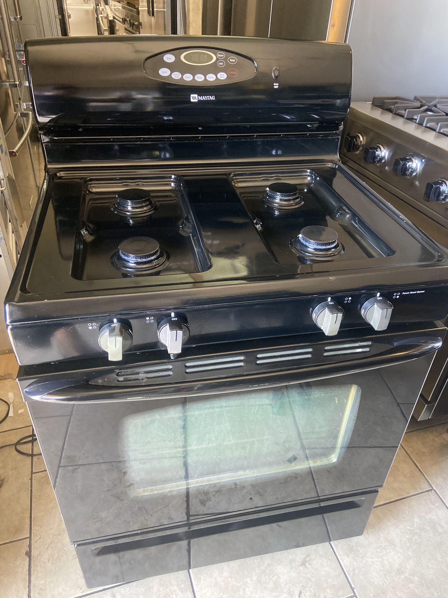 Gas Black Stove + Microwave
