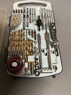 Large Drill Bit and Accessory Set with Case
