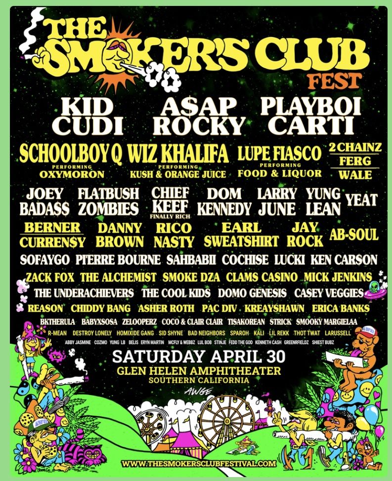 Smokers Club Fest Tickets (2)
