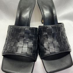 Marc Fisher Leather Heels Sandals Shoes 9 1/2 M