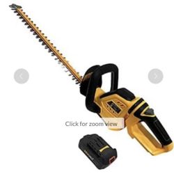 ZEGJAW 20V Cordless Hedge Trimmer with 22inch Dual Action Blade, Comfortable Grip Handle, Include 20V Removable Battery