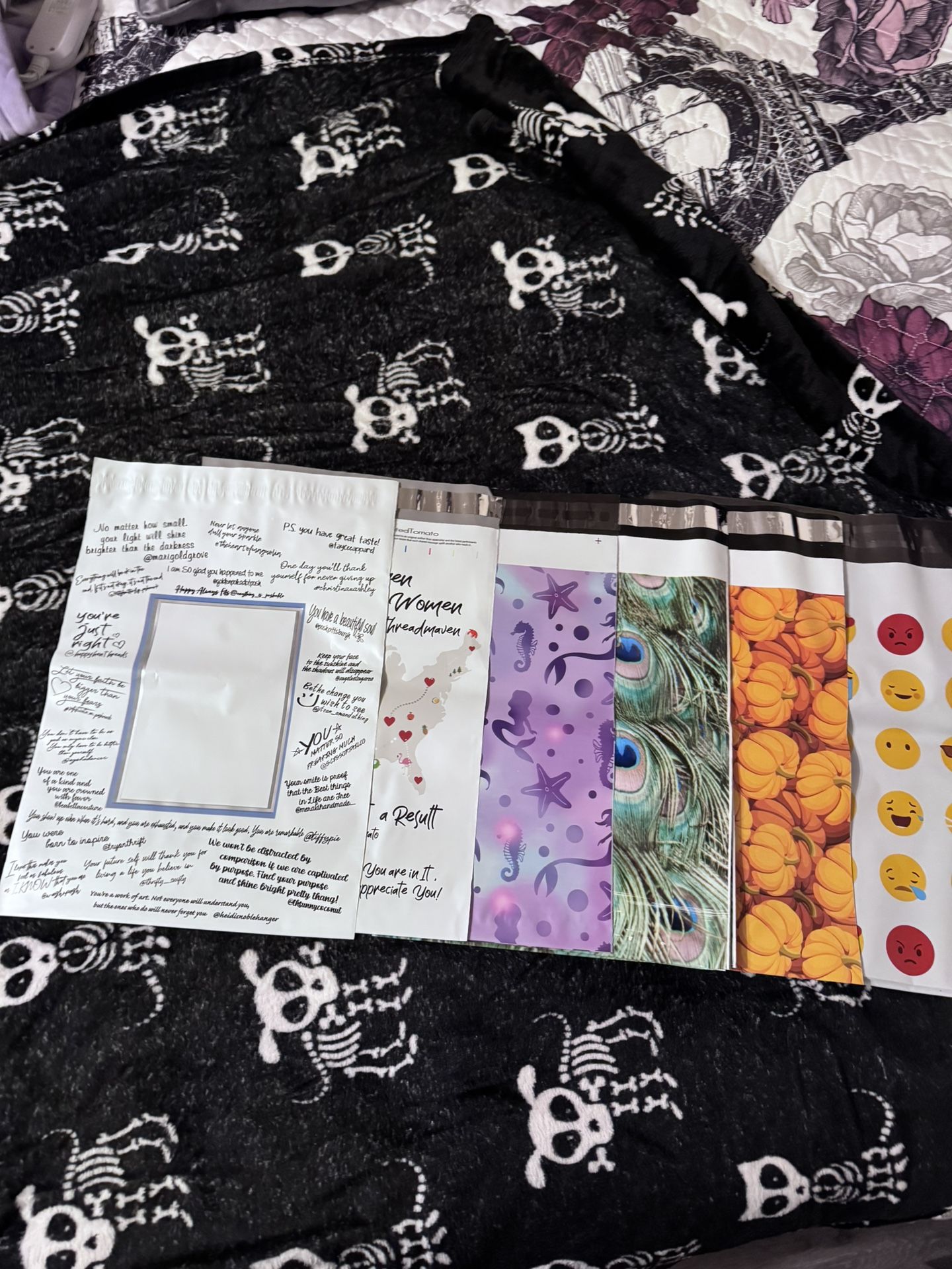 Colorful Patterned Poly Mailers Set 37 total