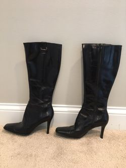 Nine West black leather boots - 7.5