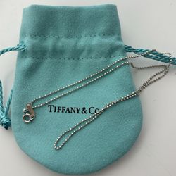Tiffany Beaded Chain Sterling Silver Necklace 