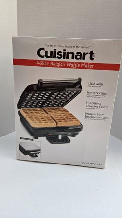 Cuisinart Belgian Waffle Maker 4 Slice Breakfast Maker Nonstick Iron