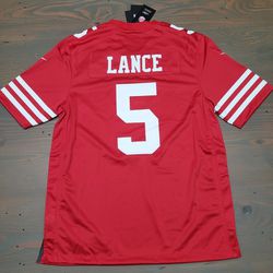 NFL Game Jersey Nike San Francisco 49ers Red or White Trey Lance.  Brand New with Tags M L XL