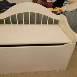 White Wodden Toy Box 