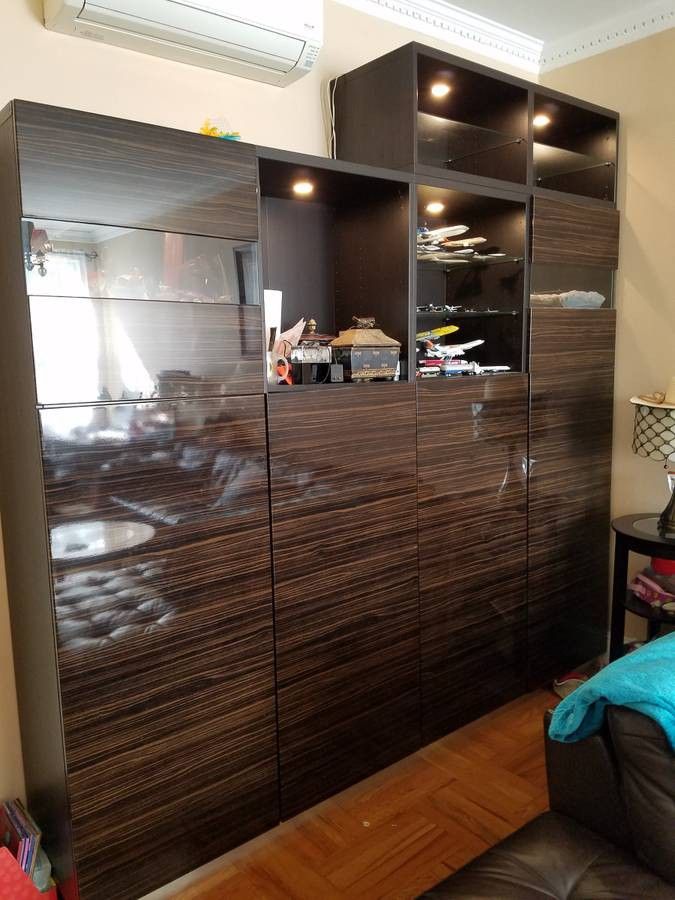 Ikea BESTA storage display wall unit shelves closet - $395 (Sheepsheadbay)