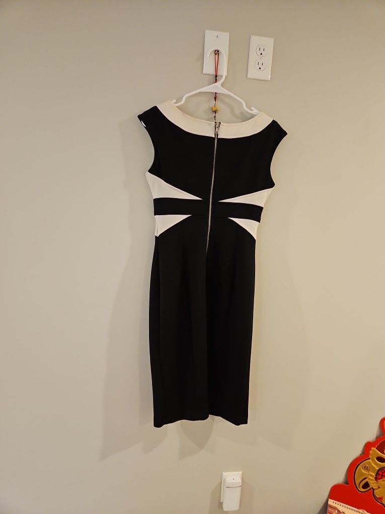 Designer Black And White Dress