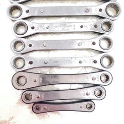 8 Pcs Ratchet Spanner Set Double Ring Wrench 