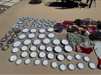 Christmas Decorations & Dish Ware.