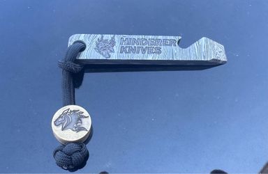 Rick Hinderer Damascus  Prybar with RHK EDC BEAD