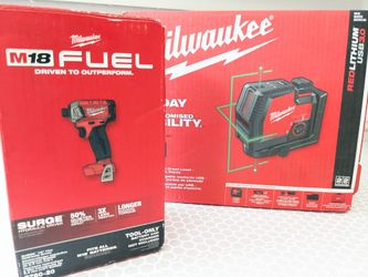 M18 Milwaukee SURGE Hydraulic Impact + Laser Level Combo 