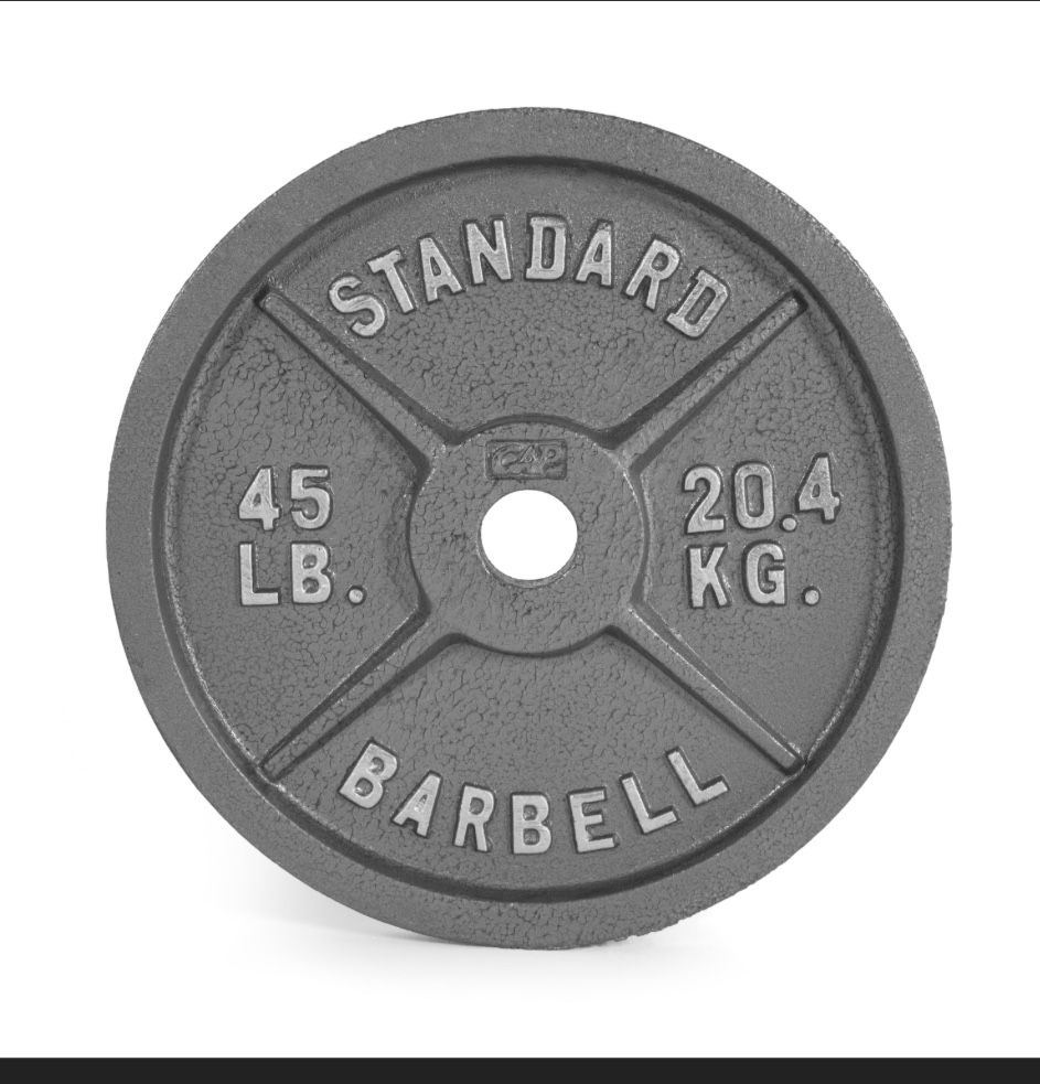 4– 45 Lbs Olympic Steel Weights 