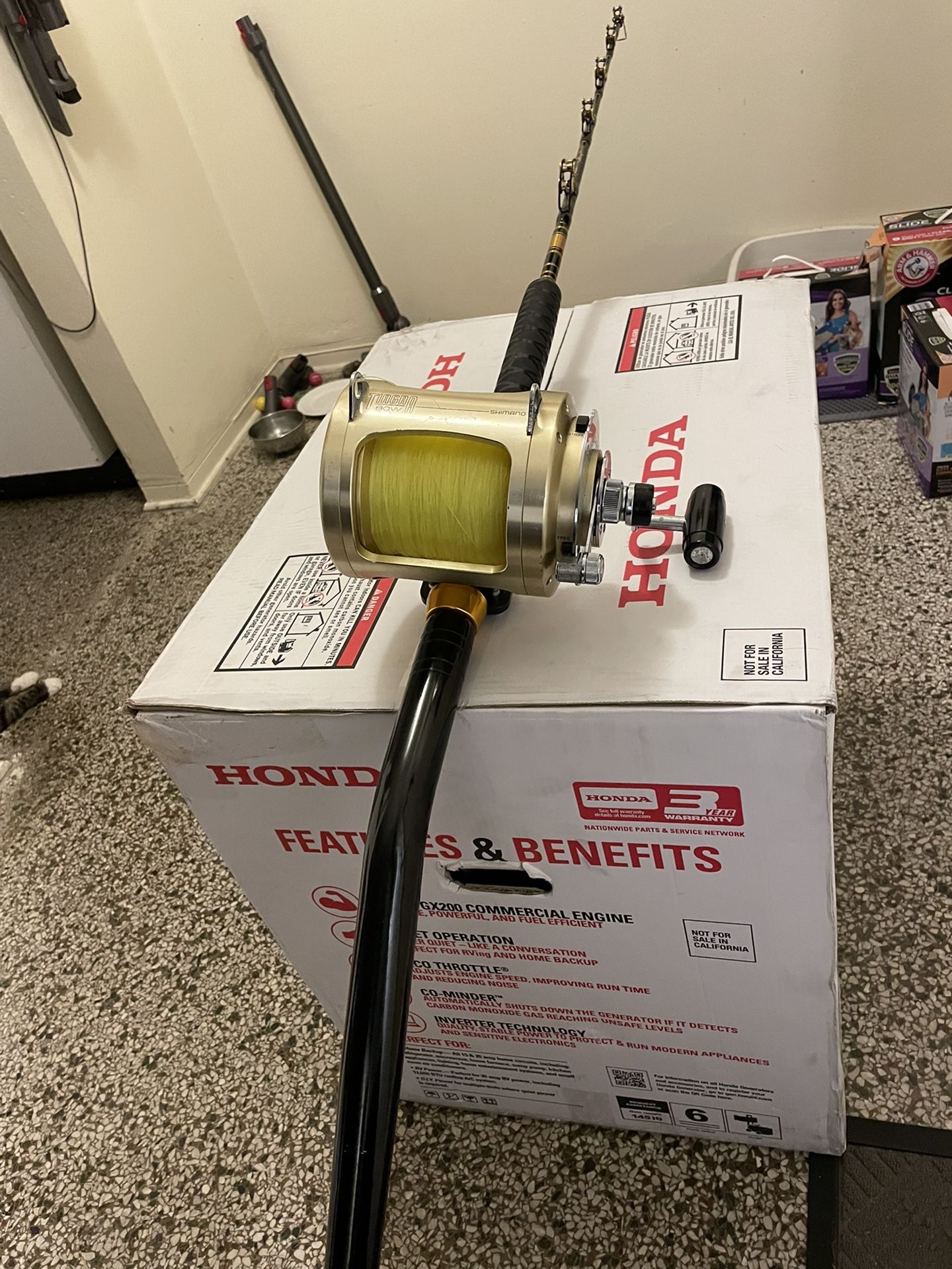 Shimano Tiagra 80w 2-Speed Reel On 80-120lb Class Bent Butt Rod for Sale in  Hillsboro Beach, FL - OfferUp