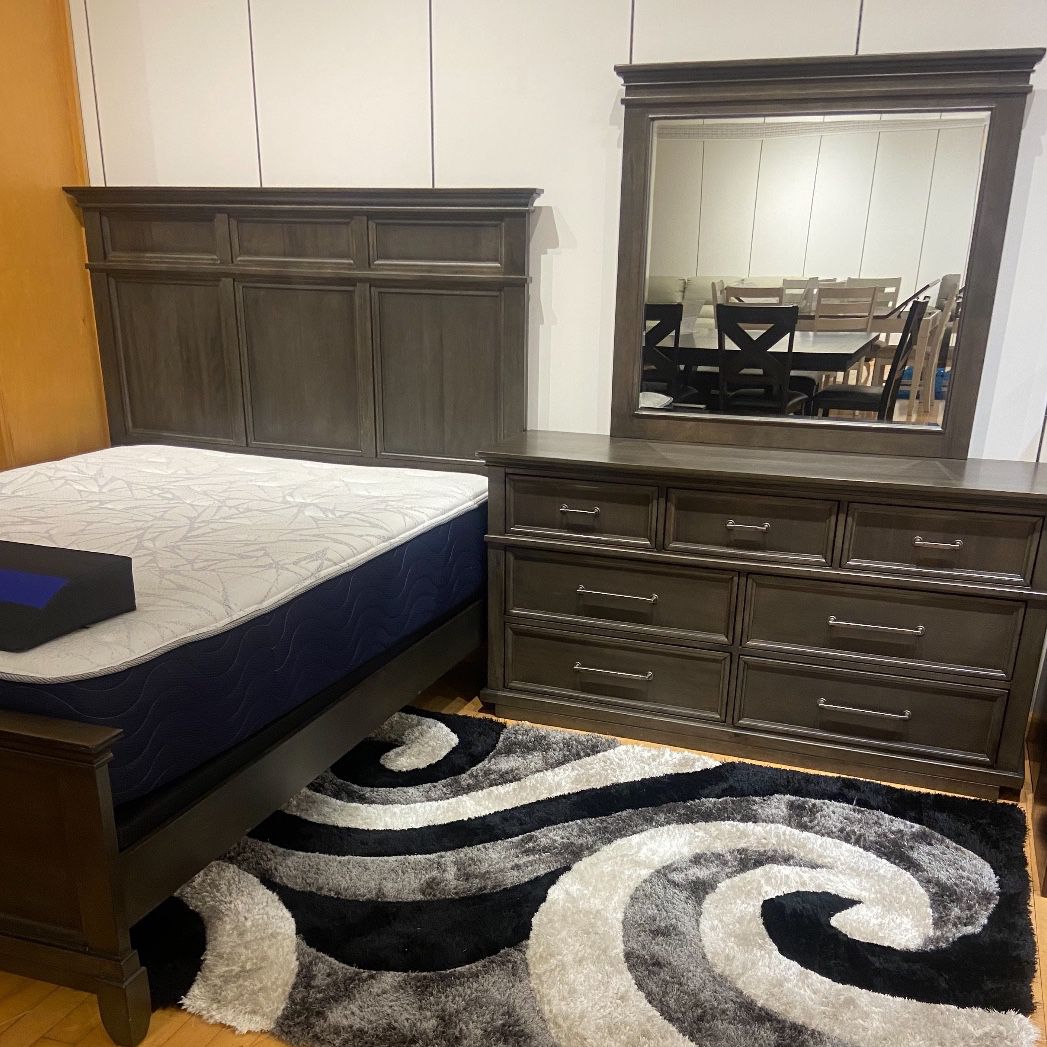 Spring Sale! New Linde Solid Wood Bedroom Set Only $799. Easy Finance Option. Same Day Delivery.