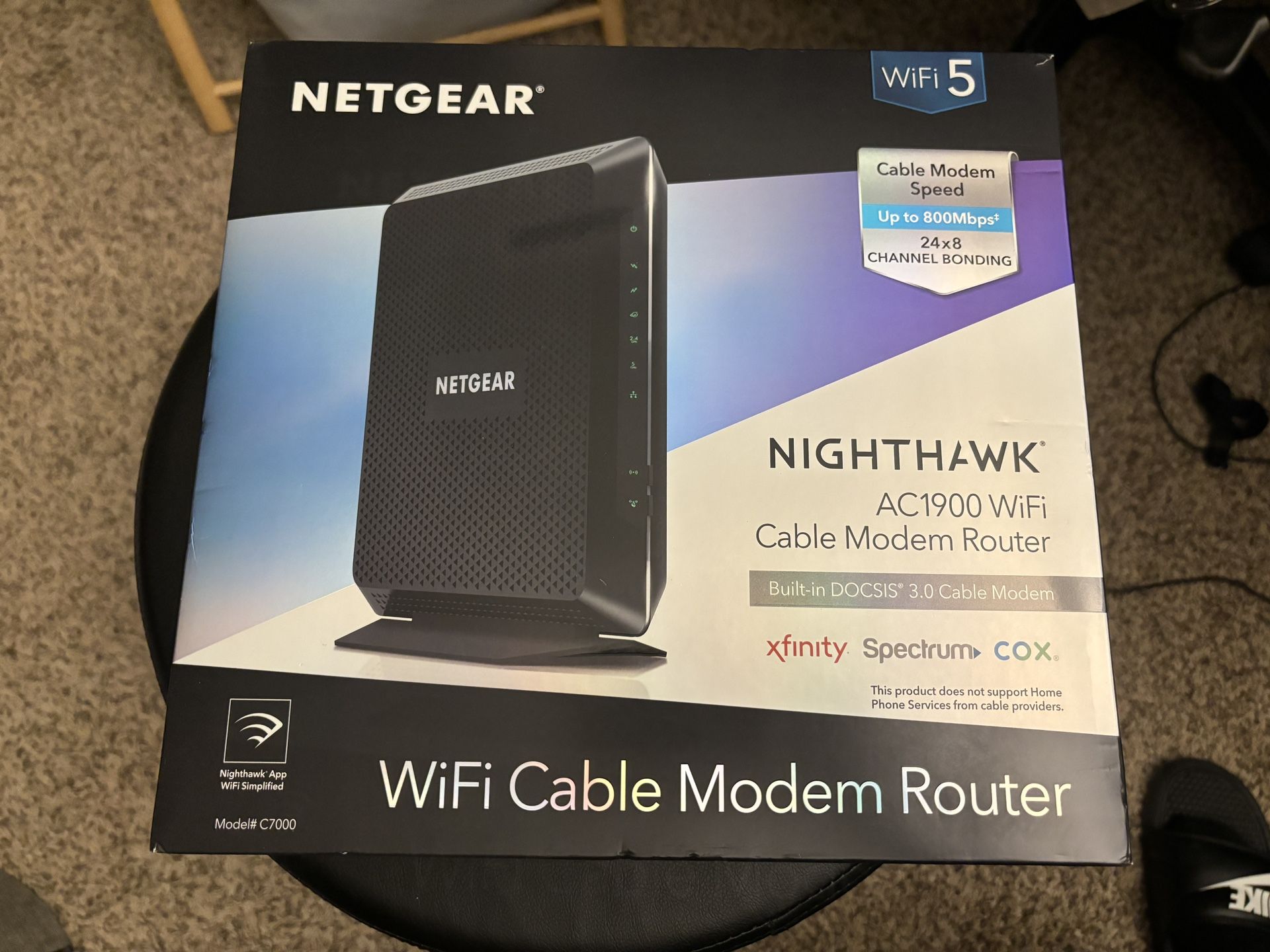 Netgear Nighthawk AC1900 WiFi Cable Modem Router