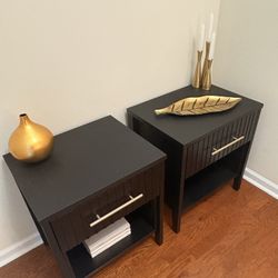 Set Of Black Nightstands/Endtables