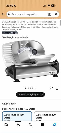 Electric Food Slicer - Barely Used
