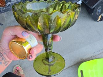 Vintage green glass