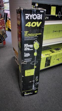 RYOBI 15" 40V ATTACHMENT CAPABLE STRING TRIMMER (TOOL ONLY)