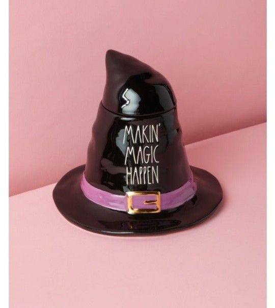 RAE DUNN 11in Makin Magic Happen Witch Hat Canister NEW