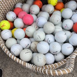 Basket of golf balls