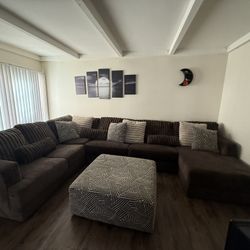 Sofia Chocolate With Chaise Sectional