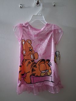 Garfield Girls Pink Nightgown with Tags