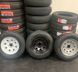 New st205/75r15 trailer tires or wheels.