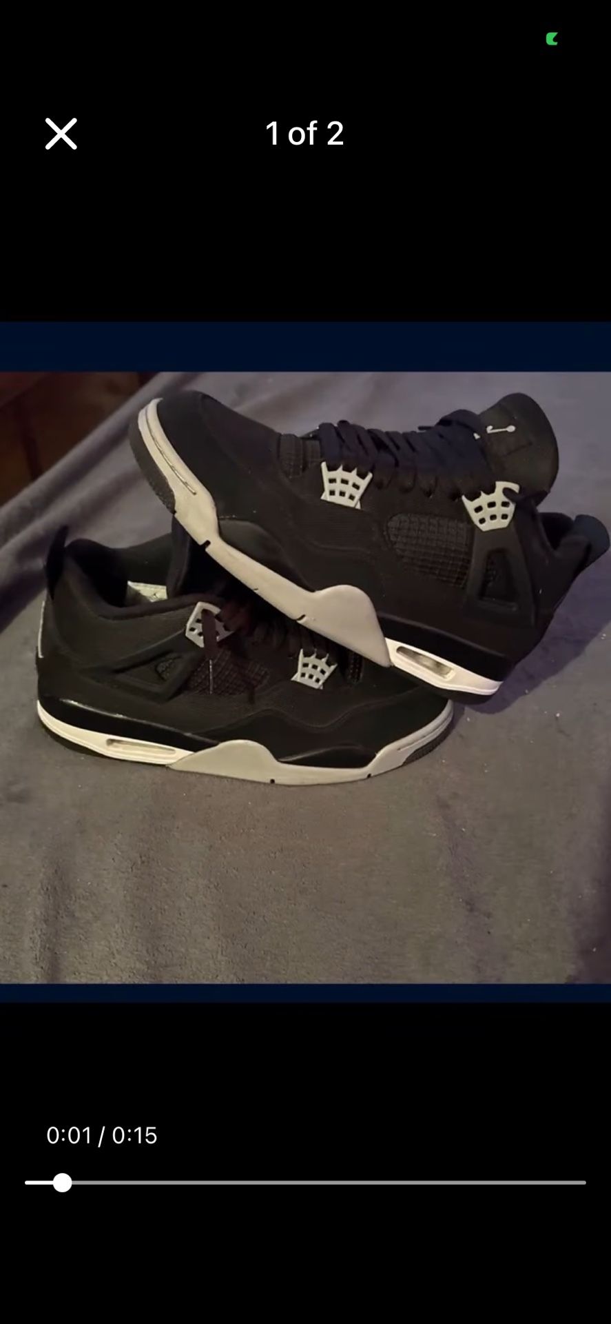 Air Jordan Black Canvas 4’s