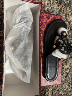 Tory Burch Miller Sandals Black Size 7.5